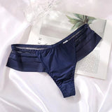Ice Silk Splicing Lace Thong Strip Stripe One-Striped Sports Fitness High-Ply Pick-Up-Up