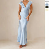 Women's New Sexy Deep V Body-Dressed Temperament Dress Women's Long