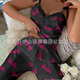 Summer New Sexy Sling Lace Pyjamas Women Summer Printing Leisure Can Wear Home Clothes Trousers
