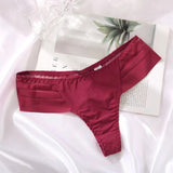 Ice Silk Splicing Lace Thong Strip Stripe One-Striped Sports Fitness High-Ply Pick-Up-Up
