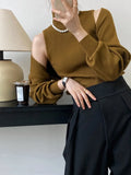 Women's Mock Neck Pit Rib Knit Vest + Cape Cardigan Two-piece