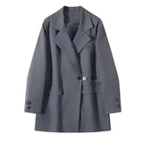 Spring And Autumn New 2025 Korean Blazer Female Niche Temperament Long-Sleeved Casual Retro Top