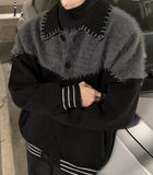 Stitched Knitted Jersey Jacket Oversize Winter 2025 New Trend Design For Couples