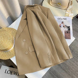 2025 New Fragrant Taro Purple High-End Temperament Pop Blazer Female Korean Version Of Casual