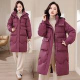 Winter Wear Down Cotton Clothes Female Medium Long Korean Version Cotton-Padded Clothes Fat Mm280 Catties Large Size Women's Wear Thick Cotton-Padded Jacket Coat Tide-Outfit