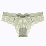 Sexy Lace Trousers Female Transparent Hollow Sex Fun Sports Low-Rise Without Scars Ladies Trousers