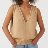 Toloer And Autumn New Women's Knitted Vest Small Vest Women's Sleeveless