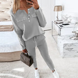 Beador Top Pants 2 Piece Set-YS24550R Series-Outfit - Grey / S
