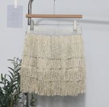 Tassel Dress Girl Autumn Design Small Babes Dance Irregular A Short Skirt