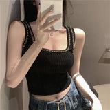 Knitted Sling Vest Woman 2025 Spring And Summer Under The Bottom Of The Small Fragrant Woven Chain Wearing A Short