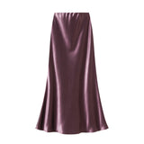 Temperament Pressure Folded Bare-Faced Fishtail Half-Dress Girl Spring Hanging Thin Bag-Butbice Long Dress