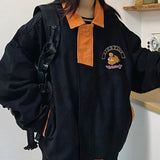 2021 Spring Autumn New Corduroy Jacket Women's Baseball Jacket Korean Harajuku Coat Women Streetwear Gothic Jackets
