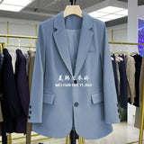 Toloer Suit Jacket Female Small Man 2024 Spring And Autumn Short Retro Korean Version Casual Show Thin Suit Woman-Outfit