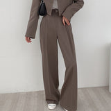 Toloer Suit Jacket Female 2024 Spring And Autumn Small Korean Fried Street New Version Of Casual Suit Jacket Female-Outfit
