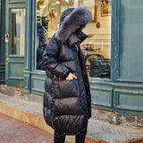 Fashion Raccoon Fur Collar Womens Down Jackets Winter Coat Parka For Girl Women Puffer Female Warm Jacket Plus Size Coats