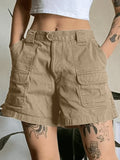 Denim Straight Leg Cargo Shorts-Outfit