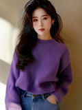 Toloer Fragrant Wind Soft Long-Sleeved Sweater Women 2025 Autumn And Winter New Lazy Loose Knitted Shirt