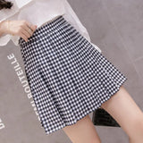 Women Skirt Preppy Style High Waist Chic Stitching Skirts Summer Student Pleated Skirt Women Cute Sweet Girls Dance