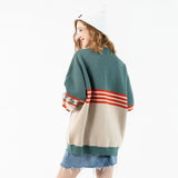 Baseball Uniform Numbers Embroidery Sweater Harajuku Retro Style Knitted Sweater Autumn And Winter Cotton Pullover