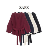 Homemade New Women's Classic Fashion With Belt And Shoulder Knitting