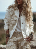 Trend 3D Digital Pattern Printing Fashion High Street Denim Jacket Men And
