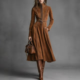 2025 Fashion Button Folded Velvet Long-Sleeved Shirt