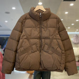 Autumn And Winter New Light Down Jacket Female Short Fashion Foreign Style Loose Stand Collar White Duck Velvet Warm Coat Tide-Outfit