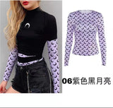 Toloer Mi With The Same Moon Bottom Shirt Ice Silk Sunscreen Clothes T-Shirt Sweet And Spicy Wind Show Thin Skin