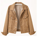 Wishtemu Women's New Denim Jacket Jacket Plus Size-Outfit