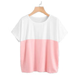 Toloer Summer Korean Version Plus Size Women's Loose Bat Shirt Student Women's Short Sleeve T-Shirt Fat Mm Summer T-Shirt
