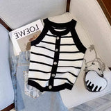 Girls Little Scented Necked Shirt Slings Women's Summer New Vintage Sleeveless Bottom Shirt