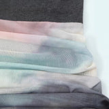 2025 Spring New Dizzy Mesh Knitting Splicing Shoulder Lady T-Shirt Folded