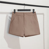Toloer High Waist Shorts Female Spring And Summer New Korean Version Fashion Loose Wide Legs Show Thin Outside Wear A-Word Black Casual Pants-Outfit