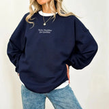 Even Baddies Get Saddies Embroidered Sweatshirt-Outfit