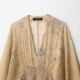 Feng 2025 Summer New Women's Bohemia Holiday Fashion Printed Stamp