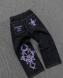 Retro Camouflage Cargo Pants Women Y2k New High Waist Slim Design Sense Niche Loose Straight Jeans Street Fashion