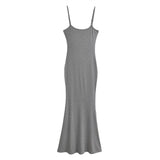 Trendy Women's Dress Hot Girls Sexy Stretch Slim Show Thin Buttocks Halter Skirt Pure Desire Tight Sleeveless Dress-Outfit