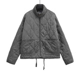 New Collar Long Sleeves Loose Pocket Cotton Coat Casual