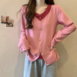 Toloer Size Fat Mm Cover Belly Autumn Women's T-Shirt Inside The Design Feeling False Two Long Sleeve Bottom Shirt Cover Flesh Show Thin Top-Outfit