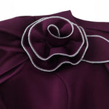 Fashioned Long-Sleeved Leaf Dresses Banquet Party Club Bian Hupus