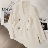 Toloer Spring And Autumn Outfit Fried Street Loose Leisure Versatile Autumn Suit Jacket Female Korean Black Suit Jacket-Outfit