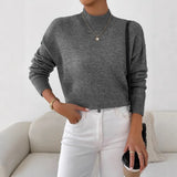 Round-Neck Casual Sweater Autumn And Winter New Women's Knitted Shirt Women's Long-Sleeved Bottom