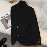 Toloer 2024 New Khaki Blazer Female Retro British Style Advanced Design Sense Versatile Small Suit-Outfit