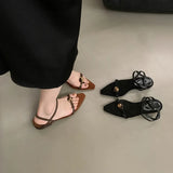Sandals Women Wear A New Korean Version Of The French Style Soft Dress Black Roman Shoes In The