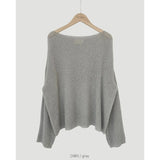 Vintage Ice Silk Oversized Knitted Sweater-Outfit
