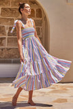 High-End 2025 Spring And Summer Women's New Sexy Print Slinged Dopamine Wearing Dress