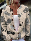 New 3D Printed Women's Cardigan Knitted Jacket Spring Autumn Shirt