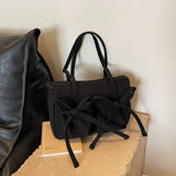 Bow Knot Large Capacity Shoulder Bag-Outfit