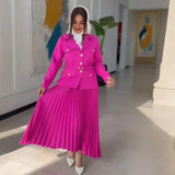 Temperament Long Dress Suit Women's 100-Fold Dress Suit Women's