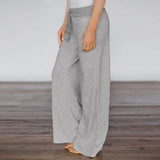 Toloer Wind Stripe Bump Color Loose Straight Tube Guard Pants New Style Casual Loose Waist Knit Pants Tide-Outfit